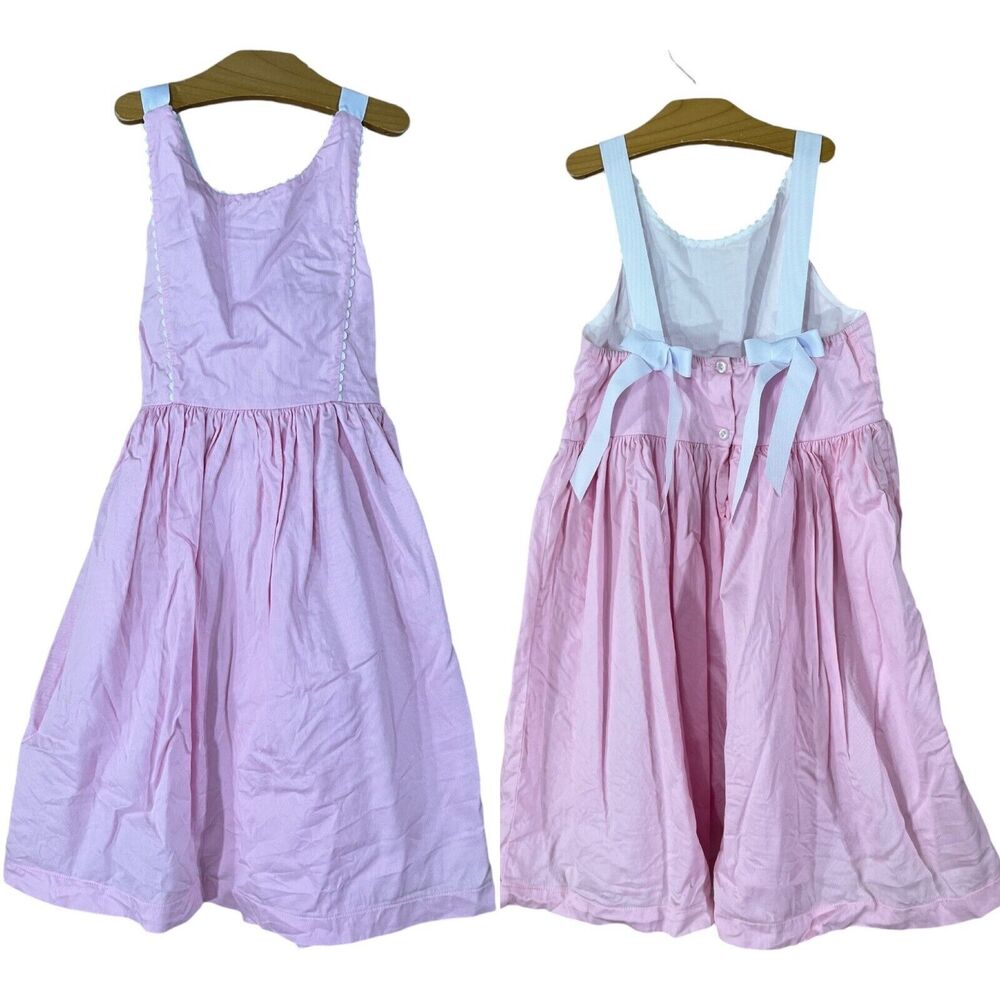 Bella Bliss Pink Dress Girls Size 10 Bows Cotton Lined